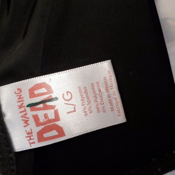 'The Walking Dead' graphic print bodysuit Lg. zombies skulls skeletons Ghouls - Picture 4 of 9